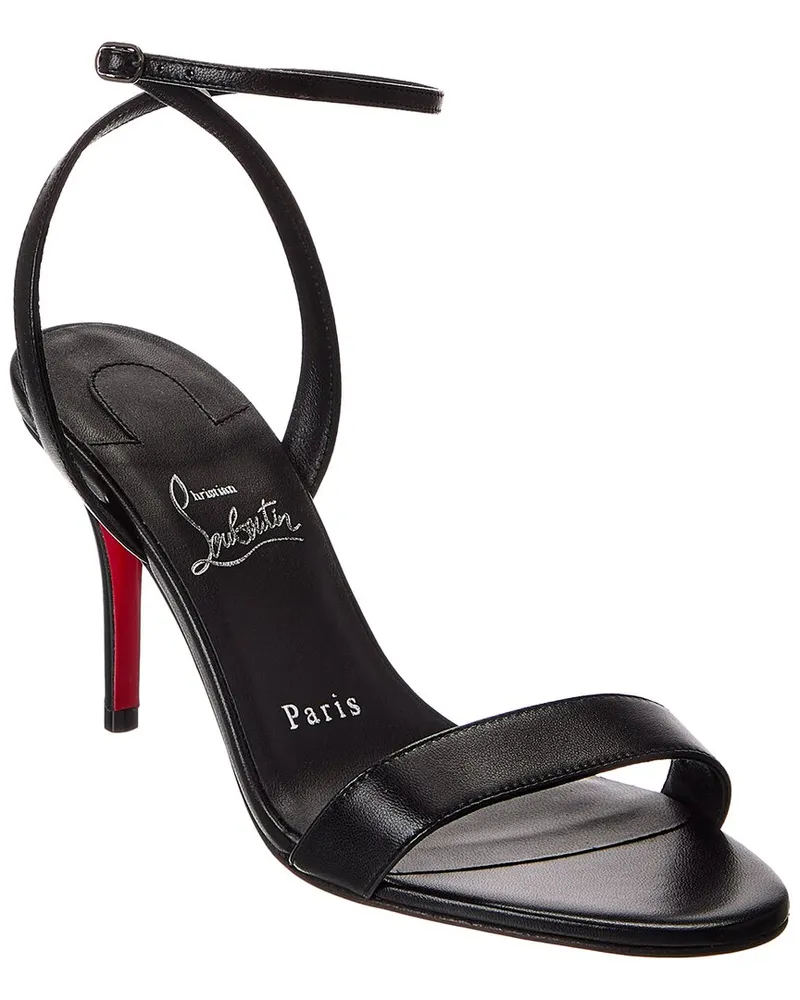 Christian Louboutin Miss Z 80 Leather Sandal Black