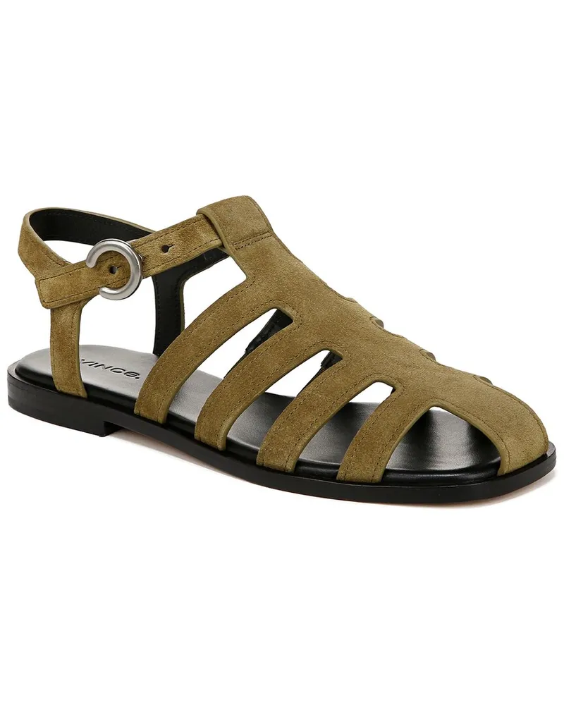 Vince Melina Leather Strappy Sandal Green