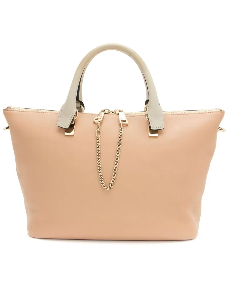 Chloé Beige Leather Baylee Medium Shoulder Bag (Authentic Pre-Loved Nocolor
