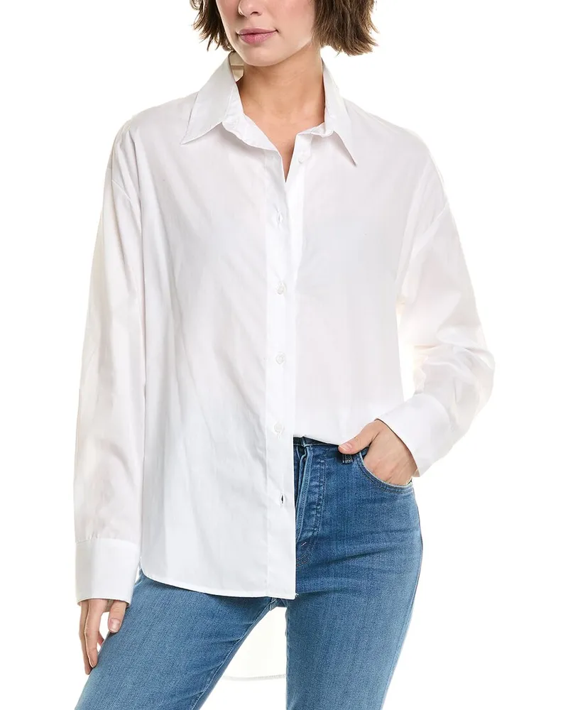 Enza Costa Poplin Shirt White