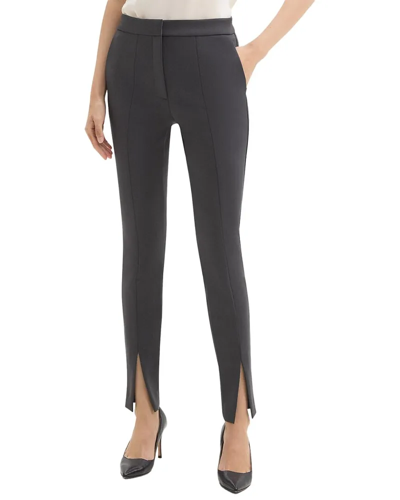Theory High-Waisted Slim Slit Pant Grey