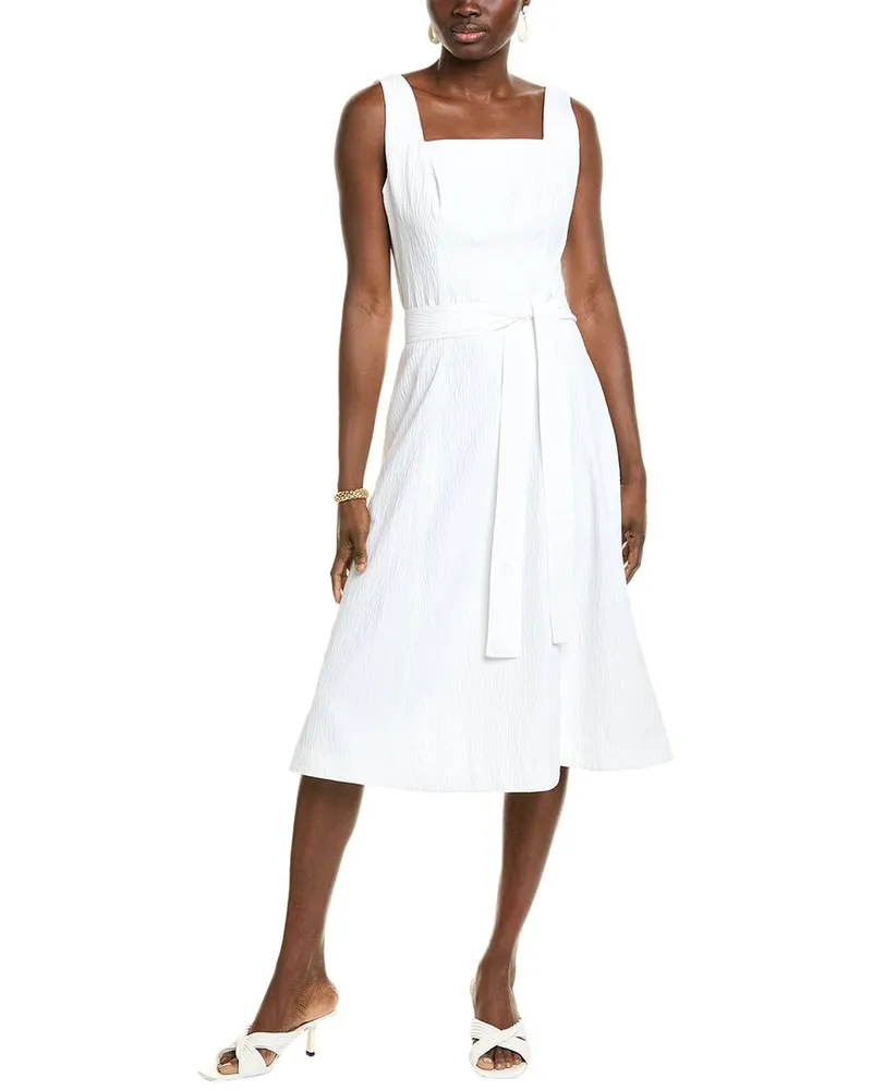 NATORI Textured Jacquard Maxi Dress White