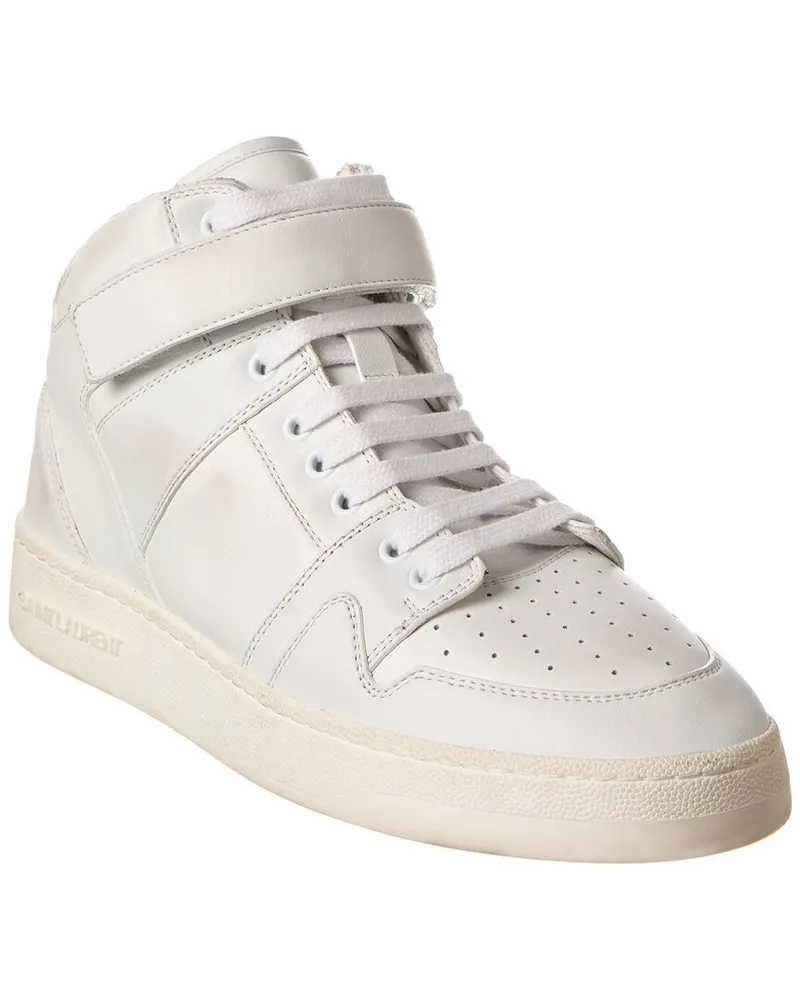 Saint Laurent Lax Leather Sneaker White