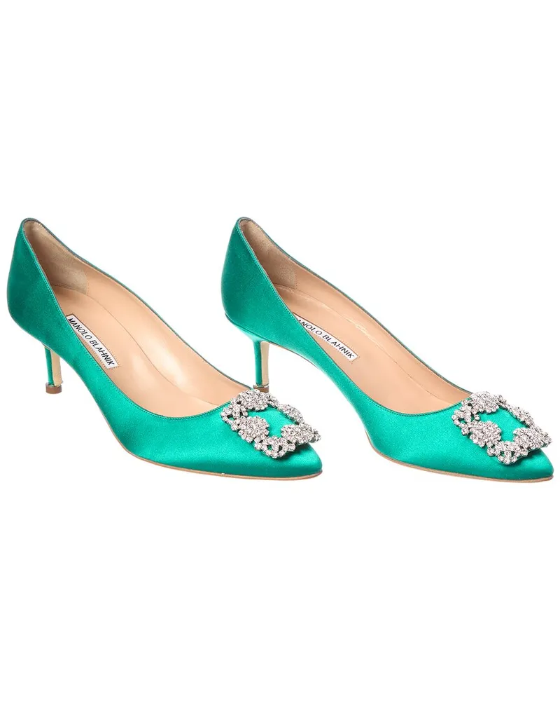 Manolo Blahnik Hangisi 50 Satin Pump (Authentic Pre-Loved Nocolor