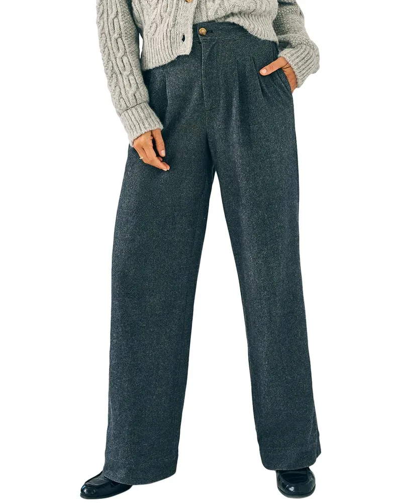 Faherty Dream Flannel Trouser Grey