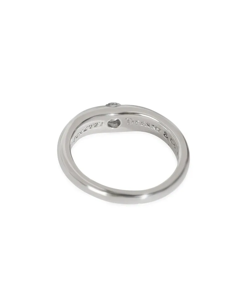 Tiffany & Co. Vintage Elsa Peretti Curved Platinum 0.36 ct. tw. Diamond Ring (Authentic Pre-Loved Nocolor