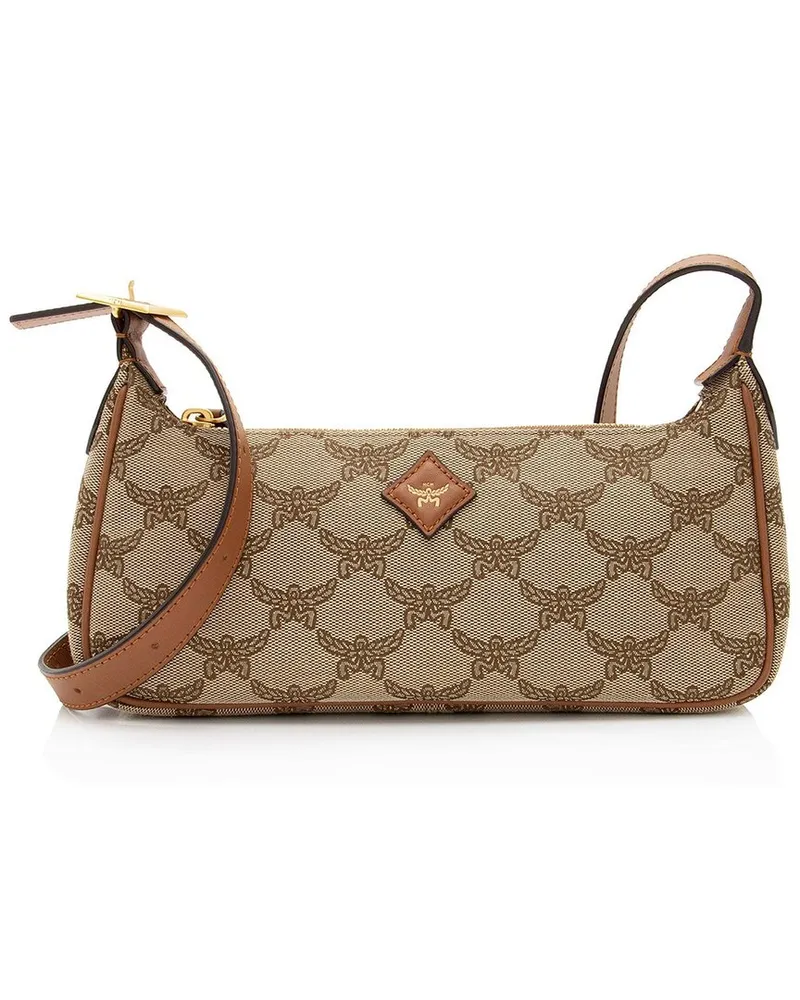 MCM Brown Lauretos Canvas Himmel Small Shoulder Bag (Authentic Pre-Loved Nocolor
