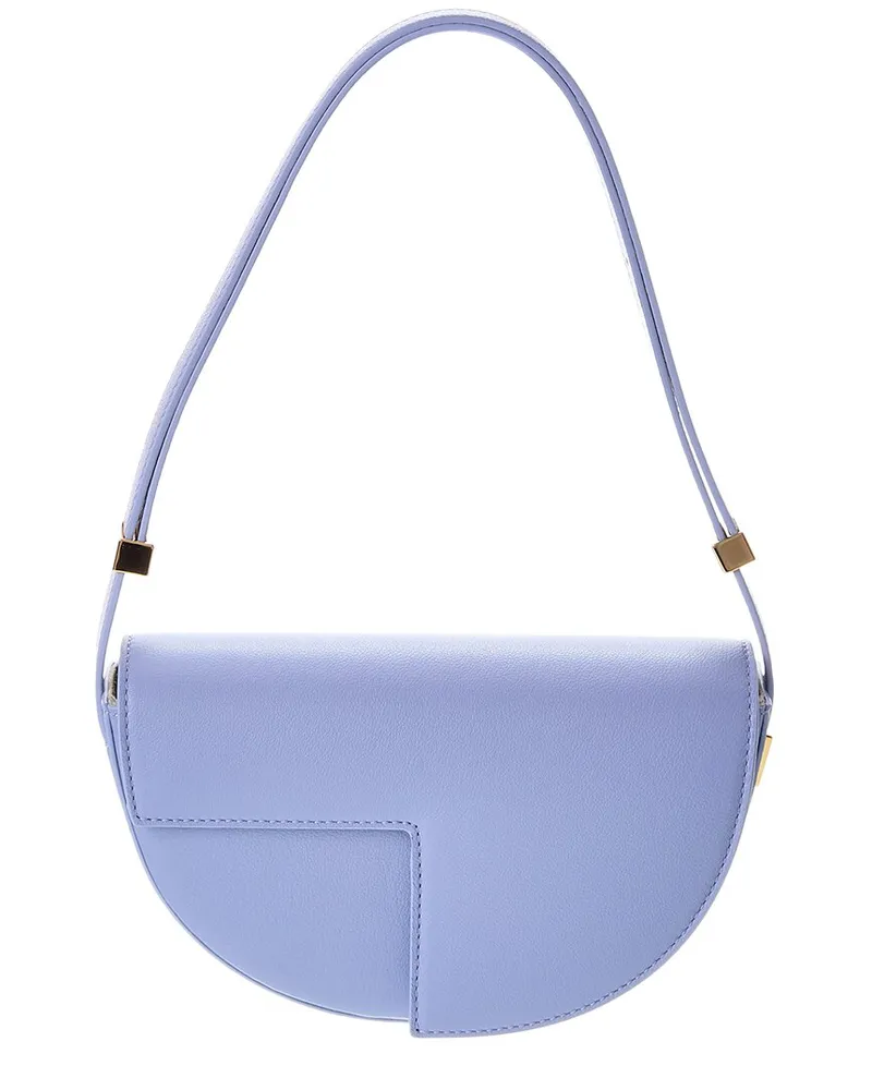 Patou Leather Shoulder Bag Blue