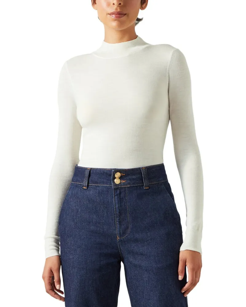 L.K.Bennett  Ellie Knitted Wool Top White