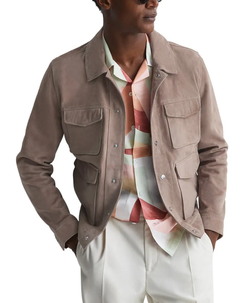 Reiss Ballina Leather Jacket Nocolor