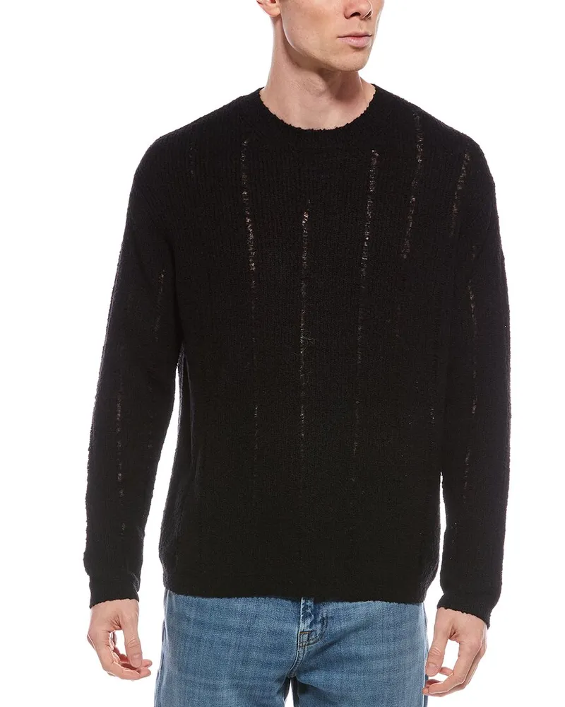AllSaints Hades Wool-Blend Crewneck Sweater Black