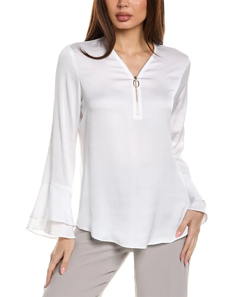 Joseph Ribkoff Bell-Sleeve Top White