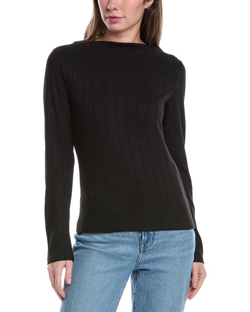 Rag & Bone Marie Wide Rib Top Black