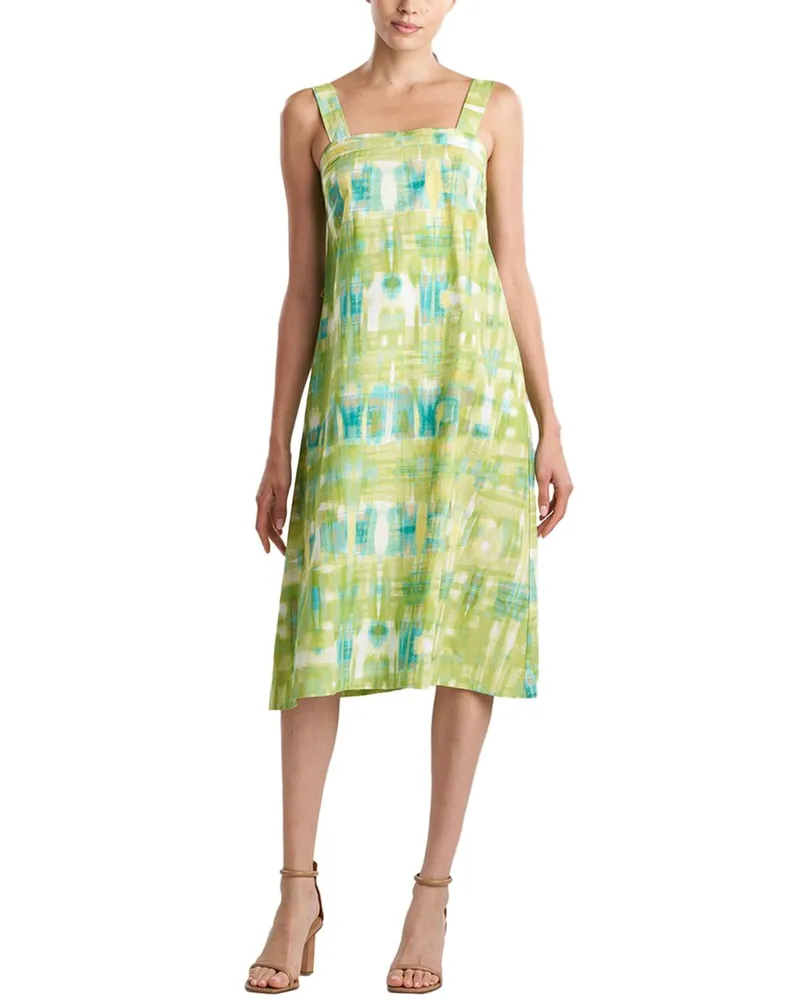NATORI Square Neck Sundress Green