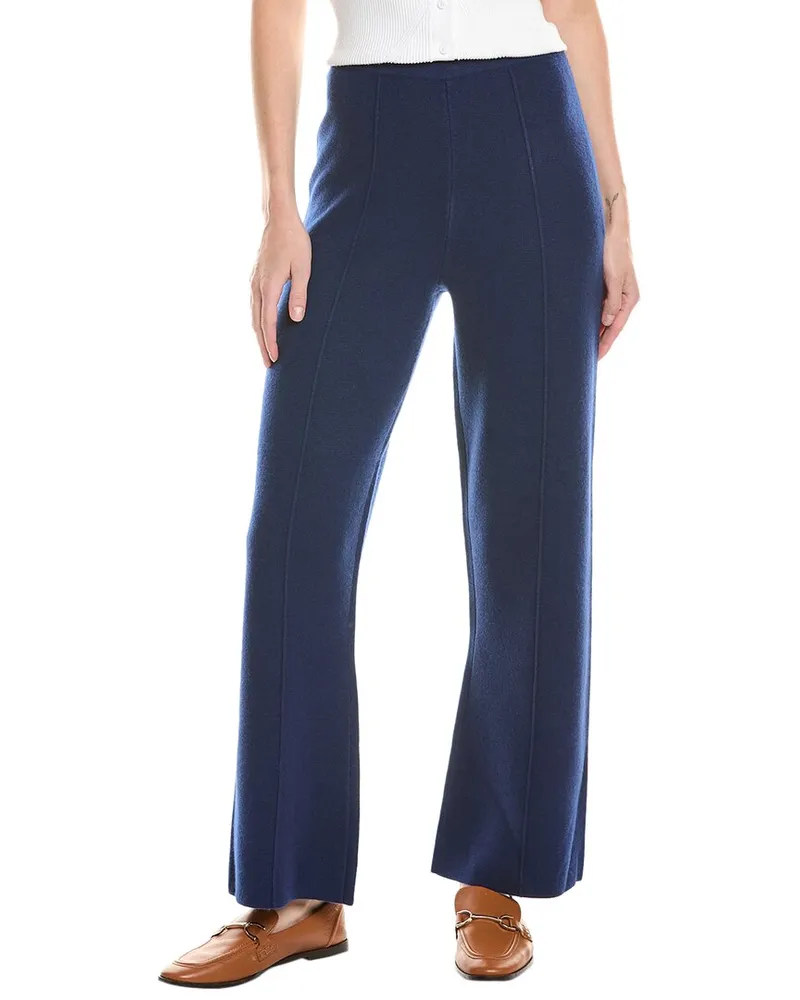 No Name NONAME Prep Wool & Cashmere-Blend Flare Pant Blue