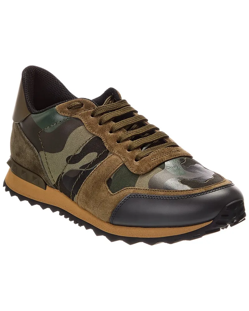 Valentino Garavani Rockrunner Canvas & Leather Sneaker Nocolor
