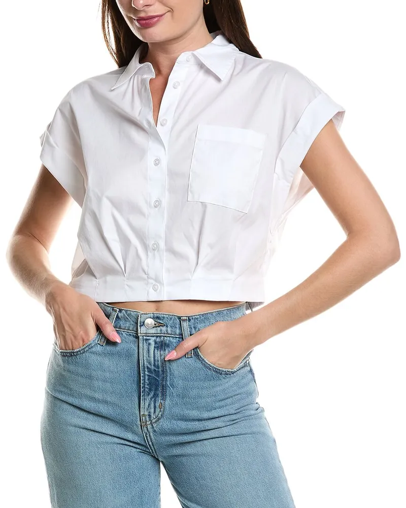 Kenneth Cole Cropped Shirt White