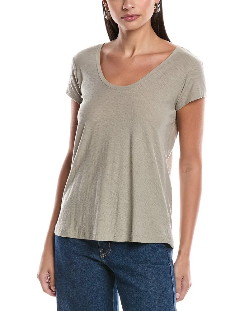 James Perse Solid T-Shirt Brown