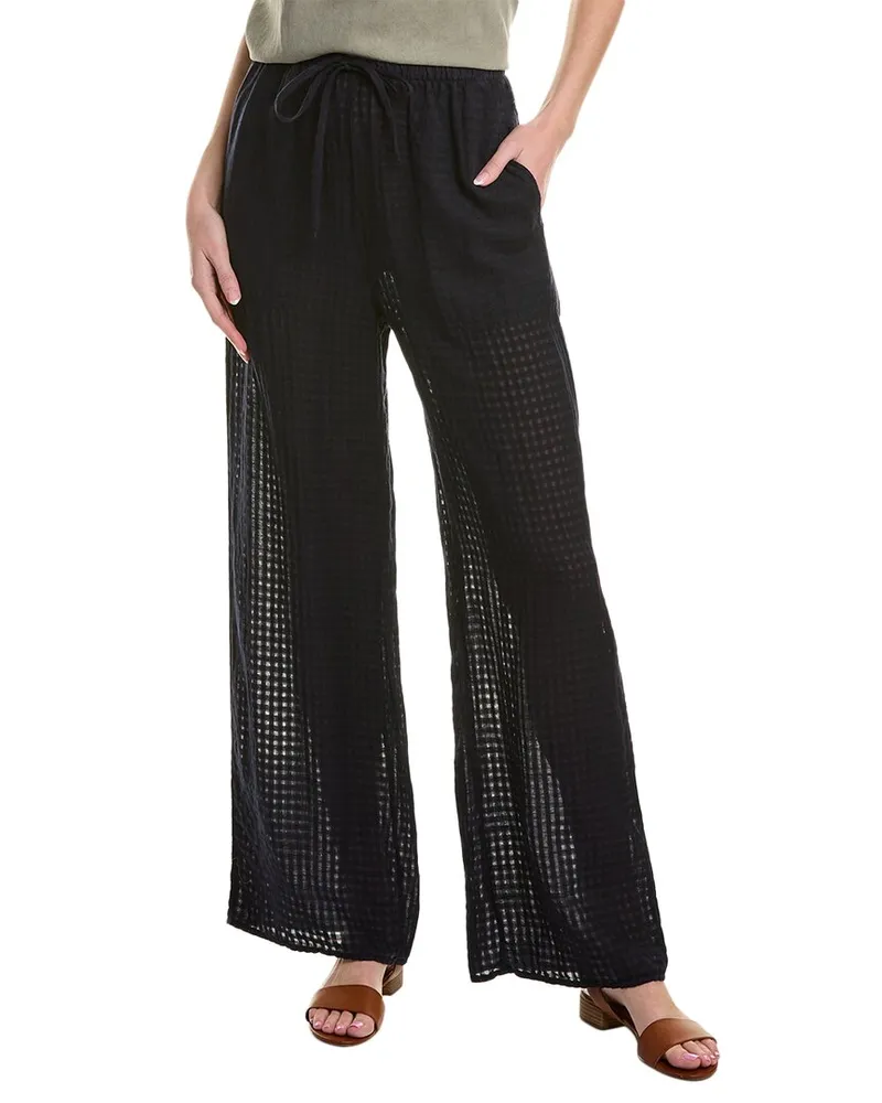 Bella Dahl Wide Leg Pocket Beach Linen-Blend Pant Nocolor