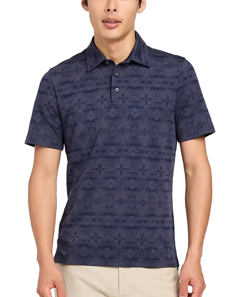 Faherty Def. Movement Pique Polo Shirt Navy