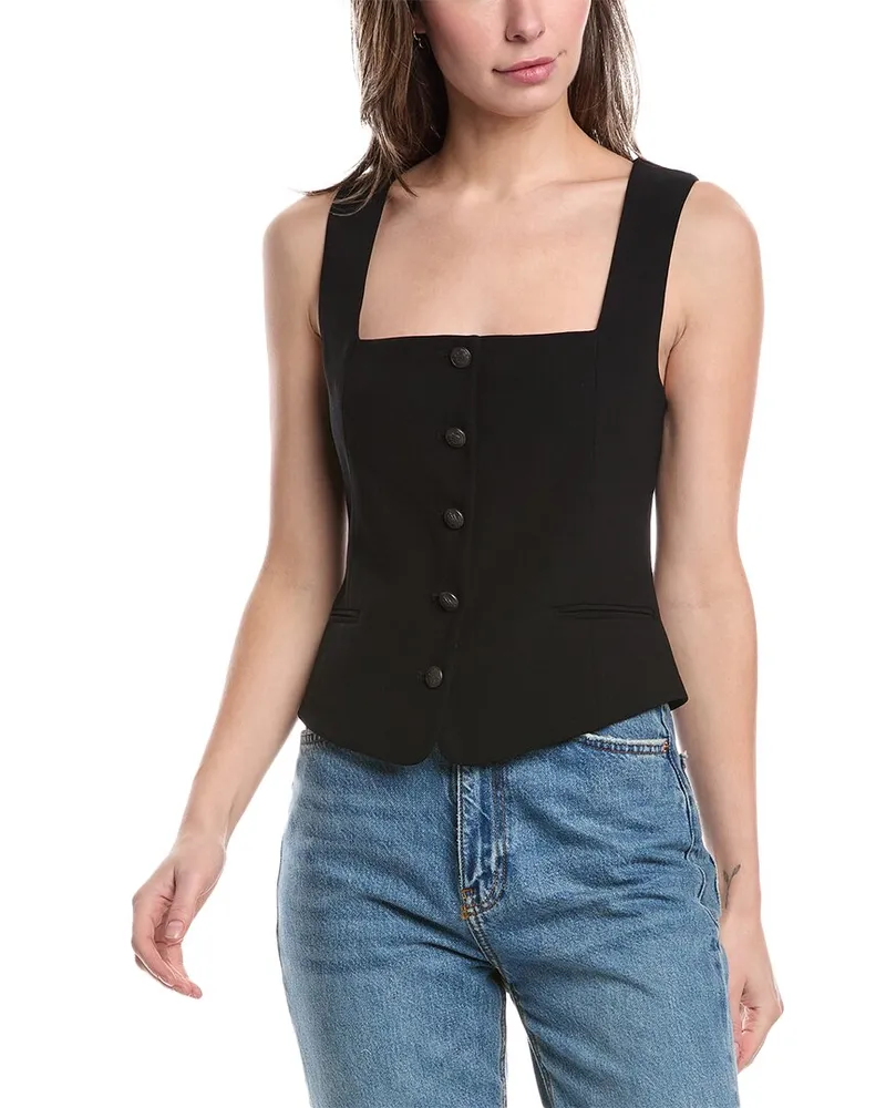 Rag & Bone Mariana Crepe Vest Black
