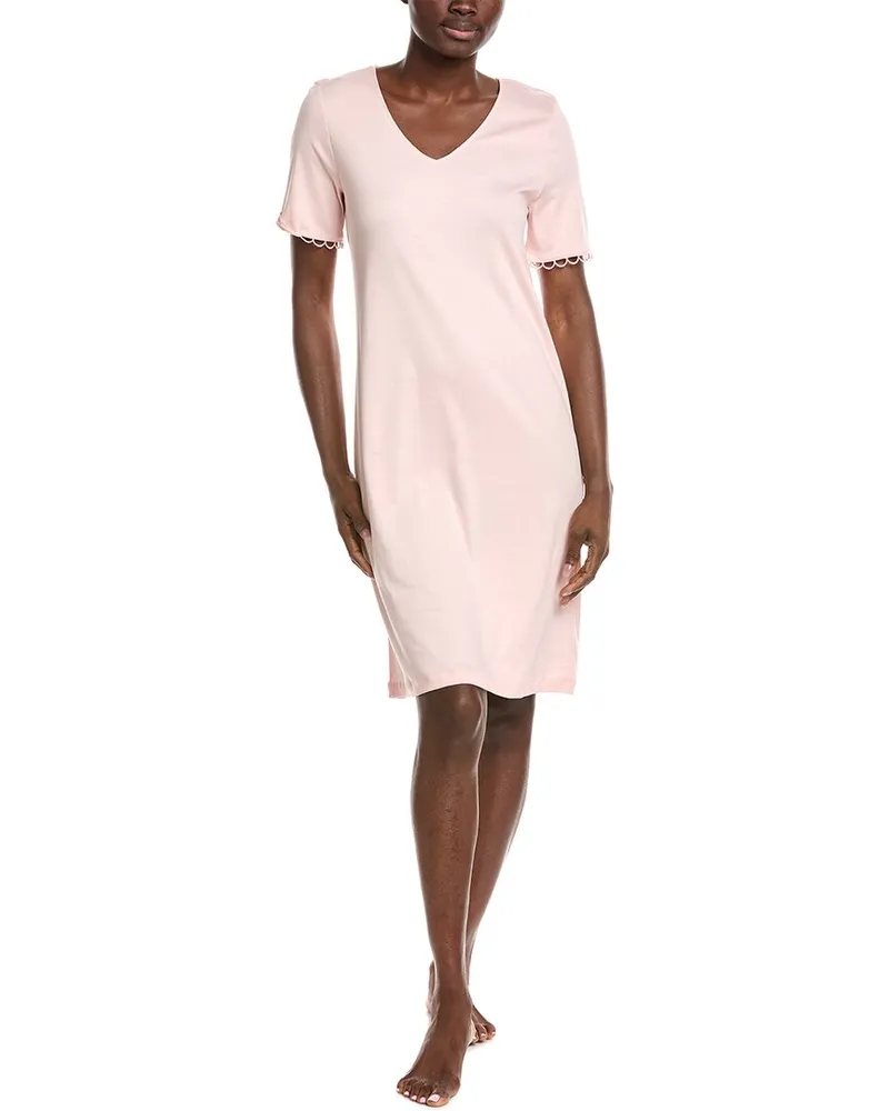 Hanro V-Neck Nightgown Pink