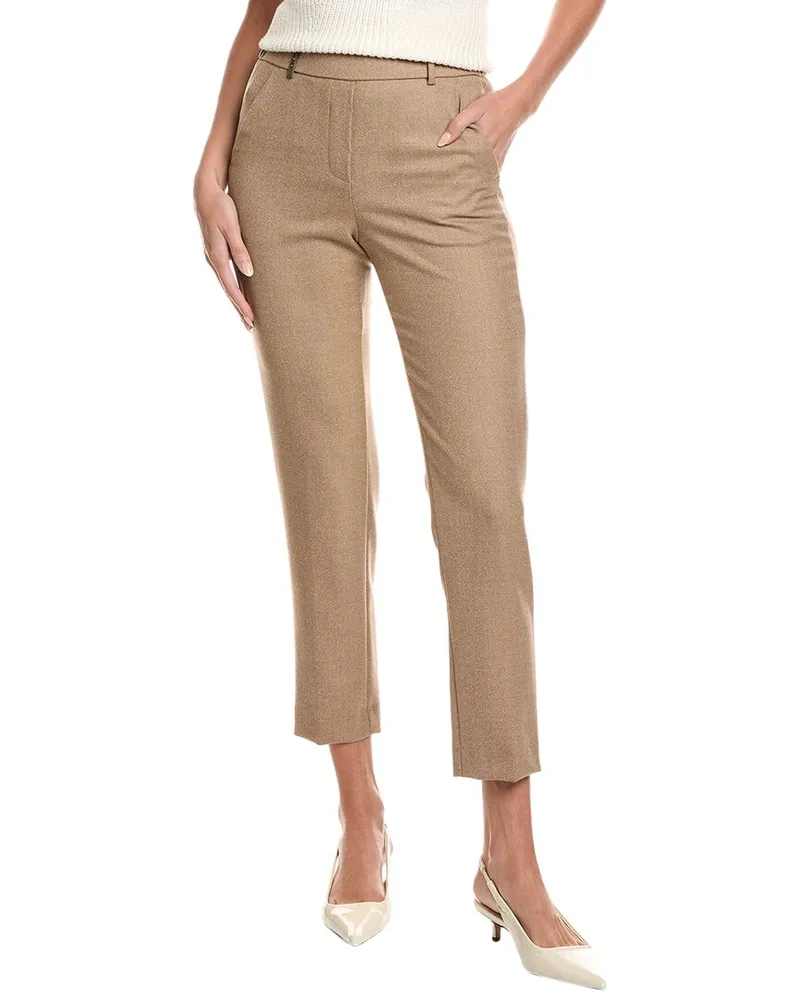 Peserico Wool-Blend Pant Brown