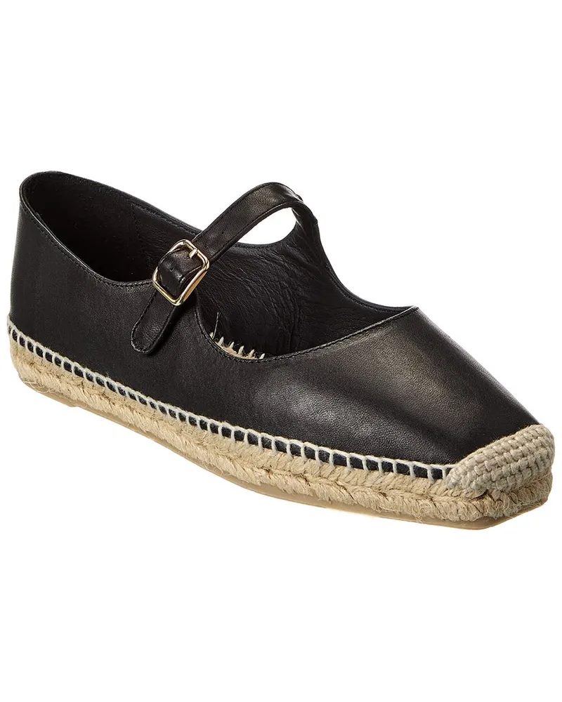 Castañer Pepa Leather Espadrille Black