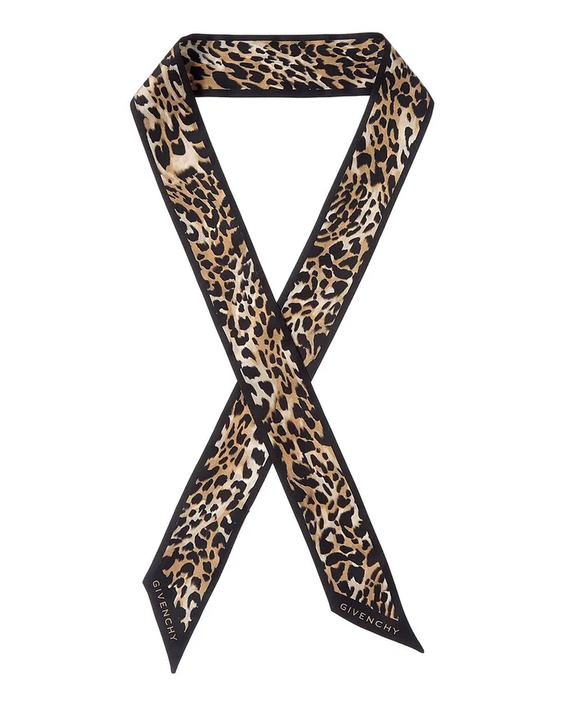 Givenchy Bandeau Silk Scarf Brown