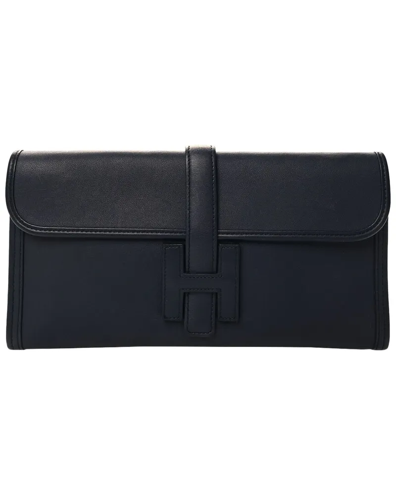 Hermès Indigo Swift Leather Swift Jige Elan 29 Clutch (Authentic Pre-Loved Nocolor