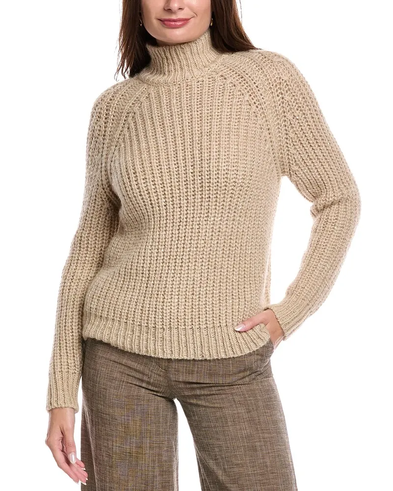 Peserico Alpaca & Wool-Blend Sweater Beige