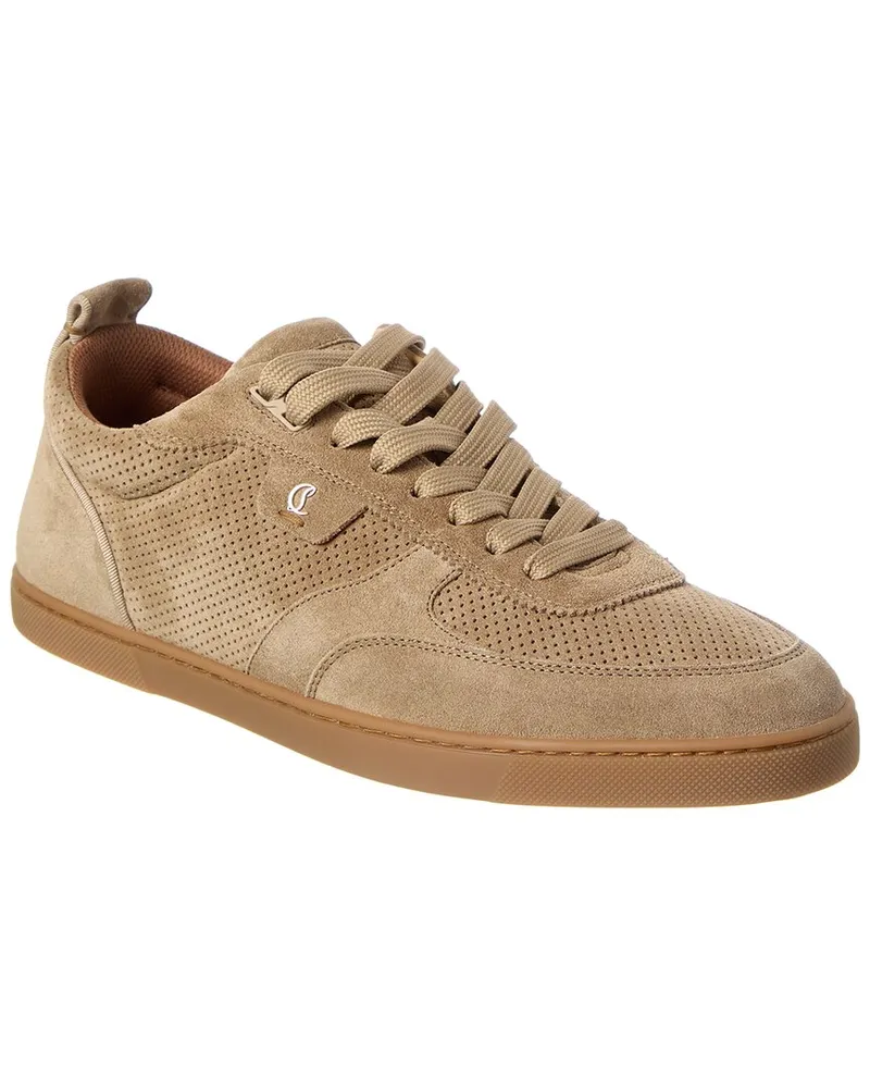 Christian Louboutin Tutti Rui Suede Sneaker Beige