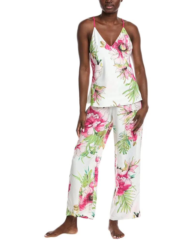 NATORI 2pc Sonomi Top & Pant Set White