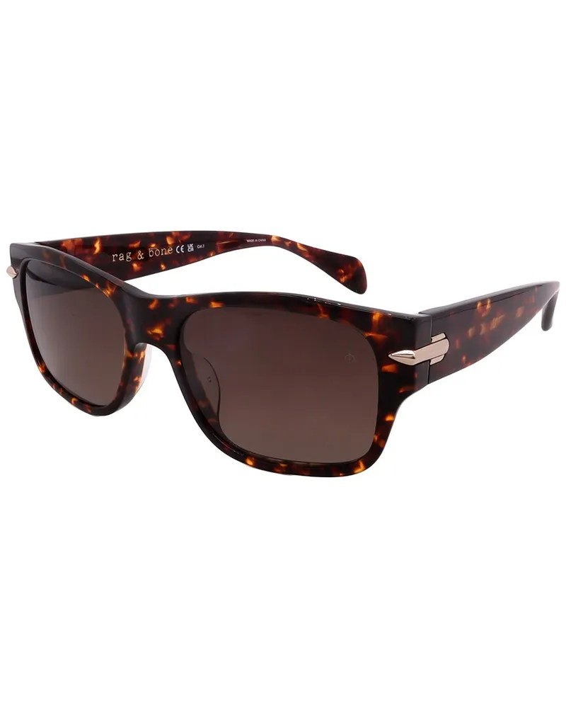 Rag & Bone Unisex RNB5057/S 55mm Sunglasses Brown