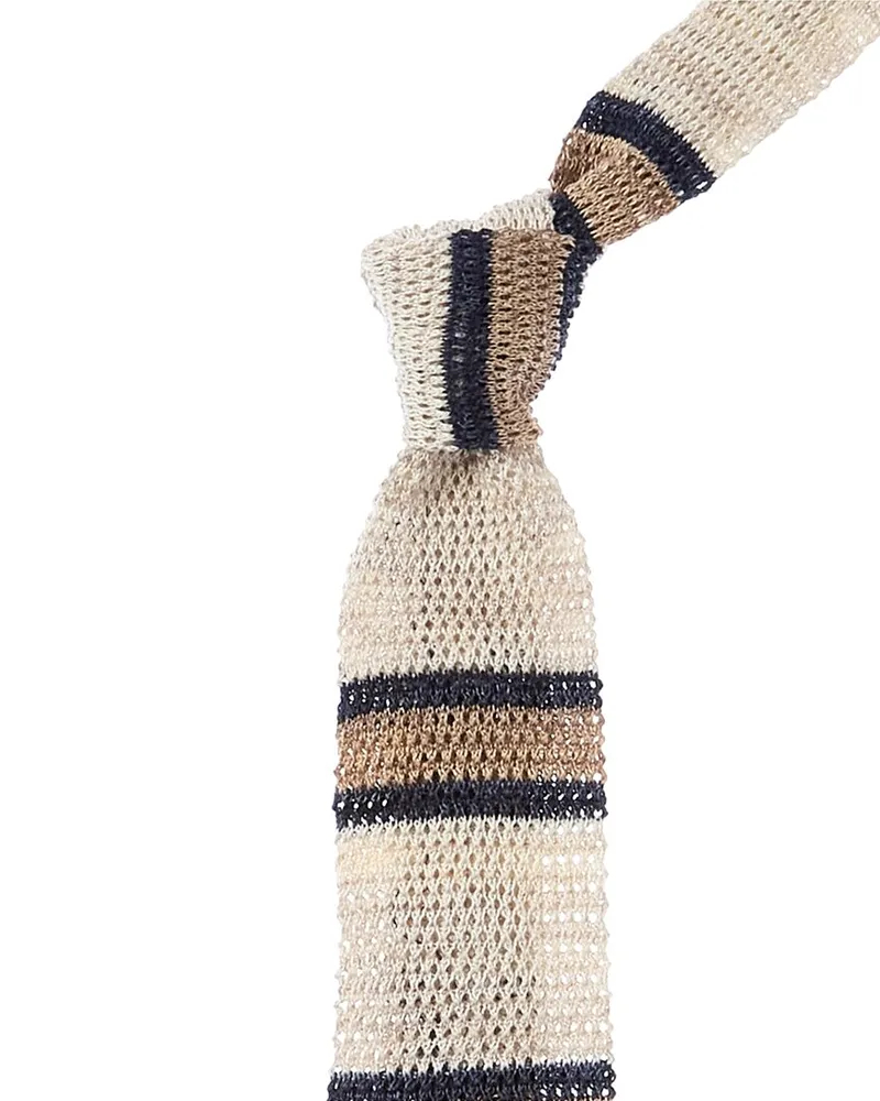 Brunello Cucinelli Linen-Blend Tie Nocolor