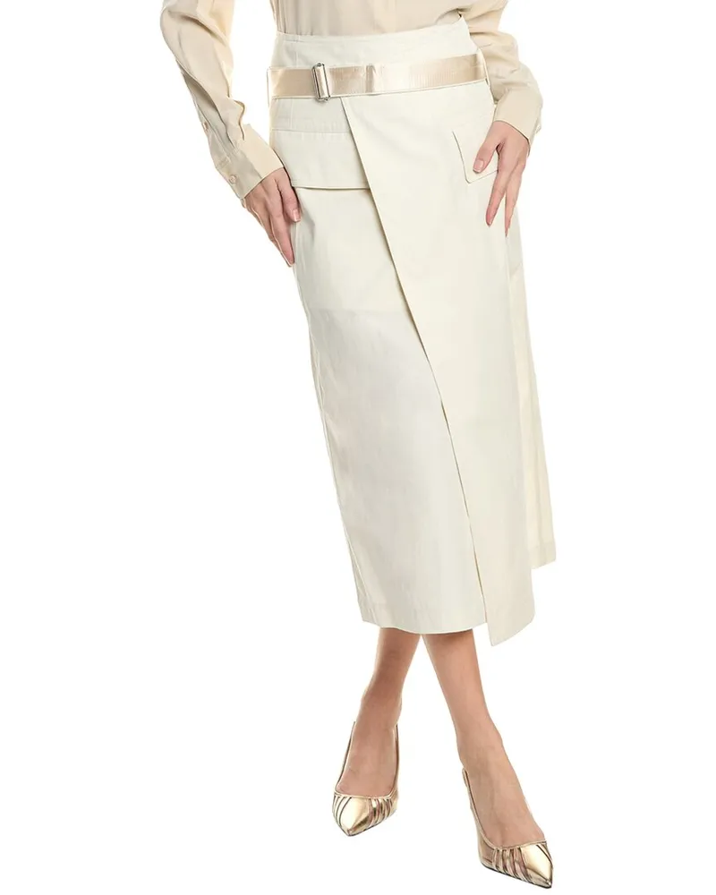 Helmut Lang Trench Skirt White