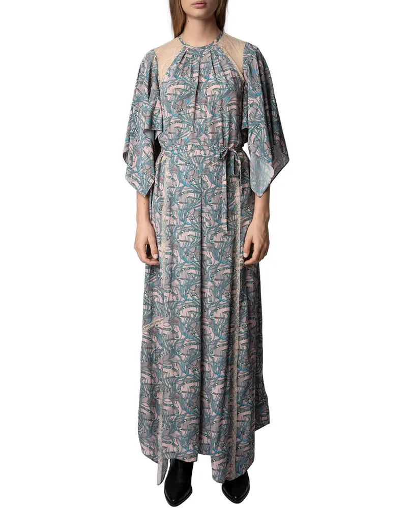 Zadig & Voltaire Rielle Snake Chaines Silk-Blend Dress Nocolor