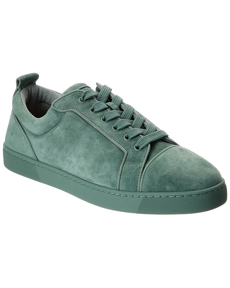 Christian Louboutin Fun Louis Junior Suede Sneaker Green
