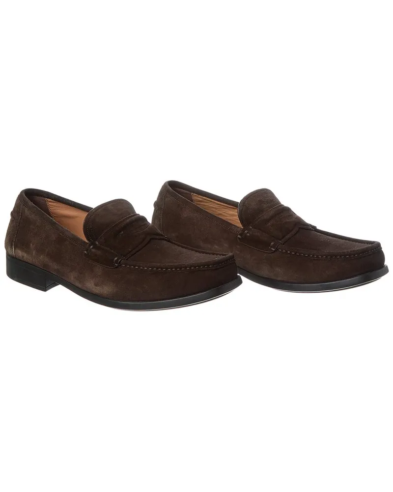 Ferragamo Lanzarote Suede Loafer (Authentic Pre-Loved Brown