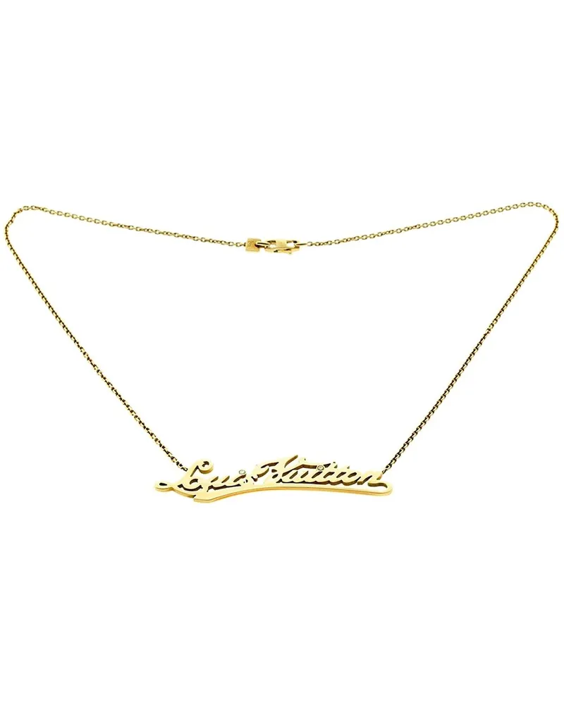Louis Vuitton 18K 0.04 ct. tw. Diamond Signature Necklace (Authentic Pre-Loved Nocolor