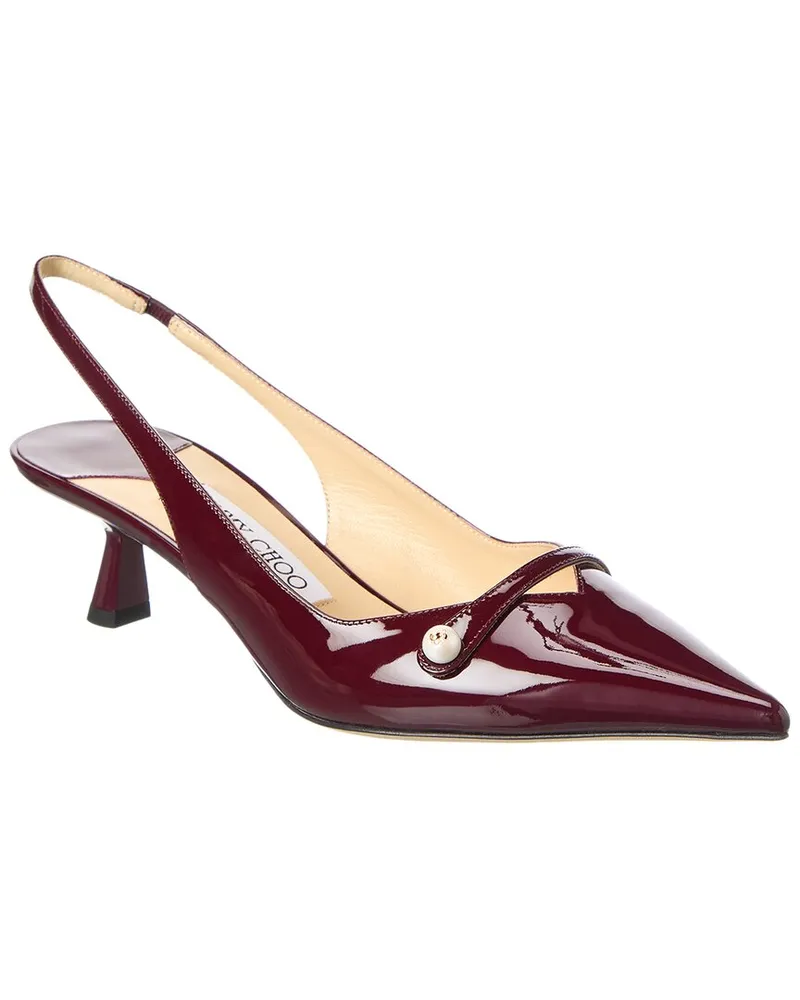 Jimmy Choo Amita 45 Patent Slingback Pump Red
