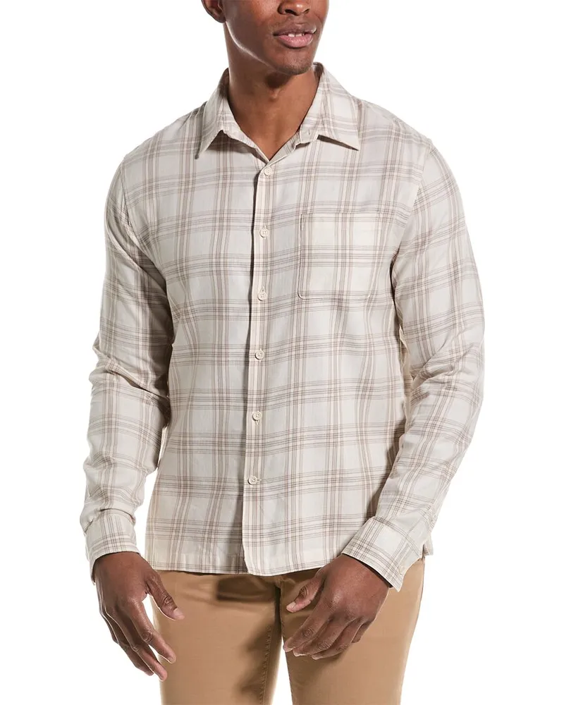 Vince Castello Plaid Shirt Grey