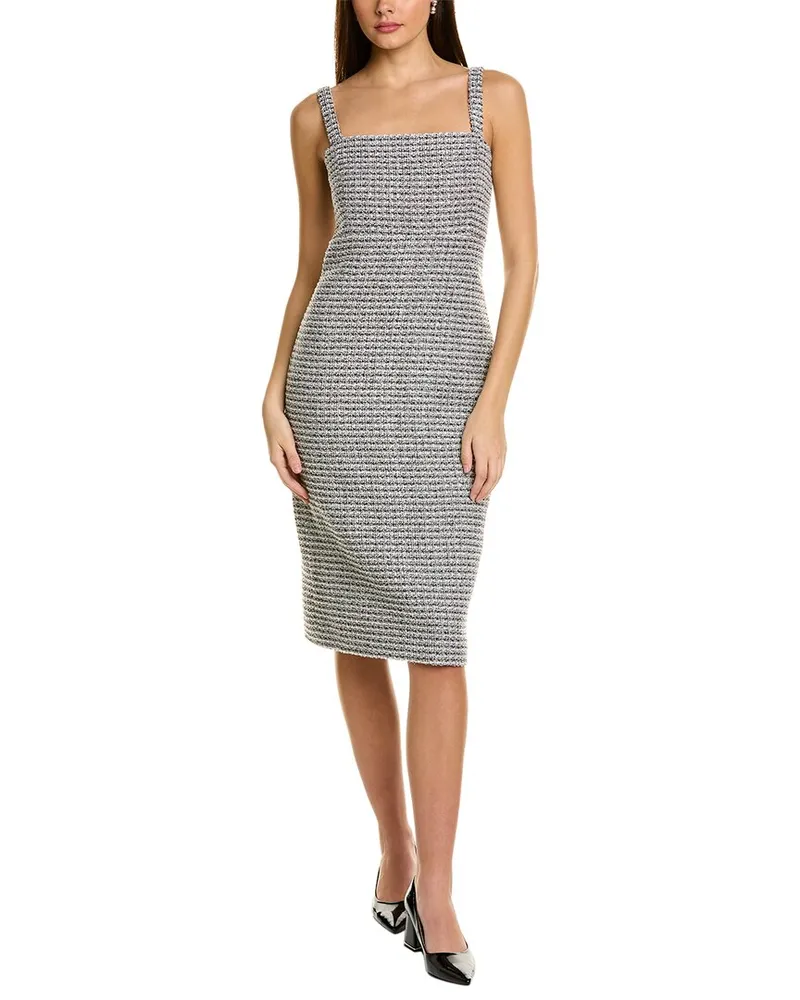 ST. JOHN Tweed Dress Silver
