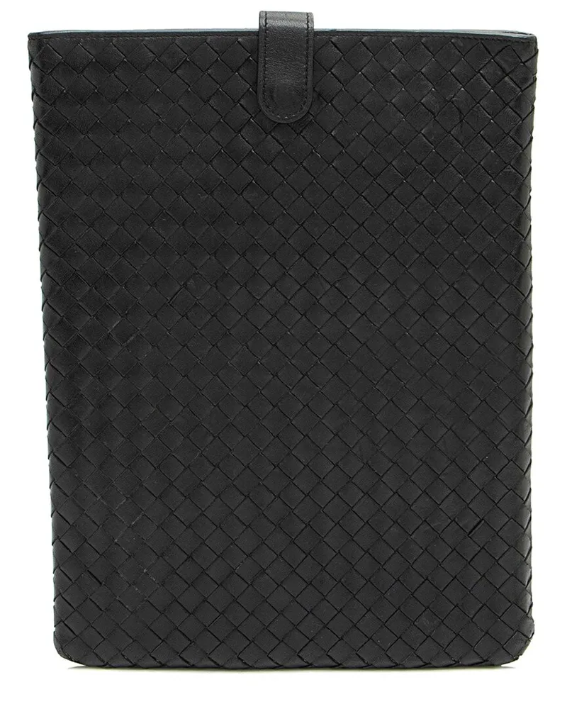 Bottega Veneta Black Intrecciato Leather a iPad Case (Authentic Pre-Loved Nocolor