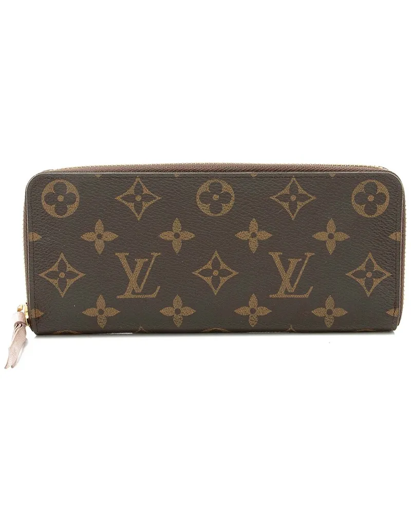 Louis Vuitton Brown Monogram Canvas Clemence Wallet (Authentic Pre-Loved Nocolor