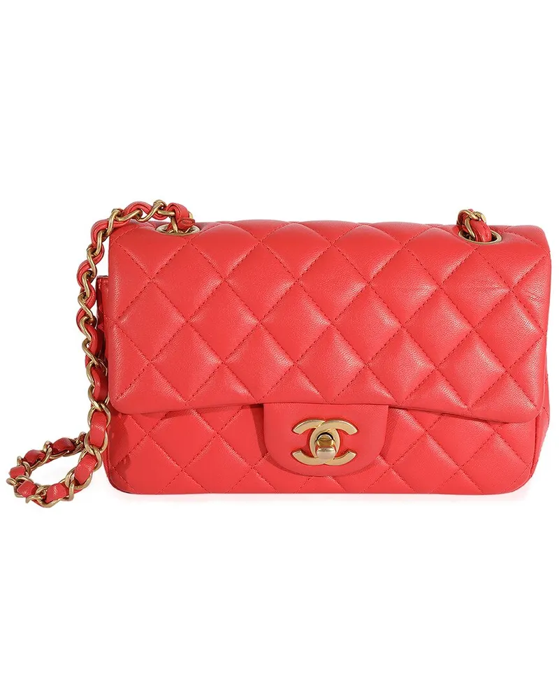 Chanel Pink Quilted Lambskin Mini Rectangular Classic Flap Bag (Authentic Pre-  Loved Nocolor