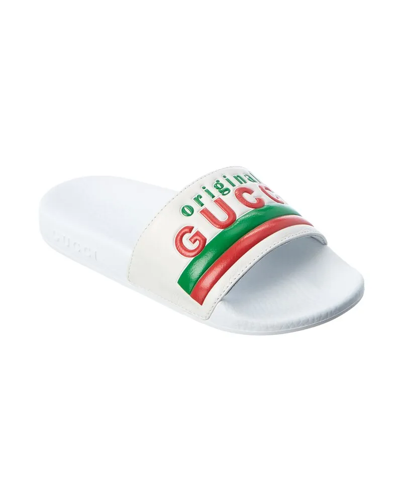 Gucci Leather Slide White