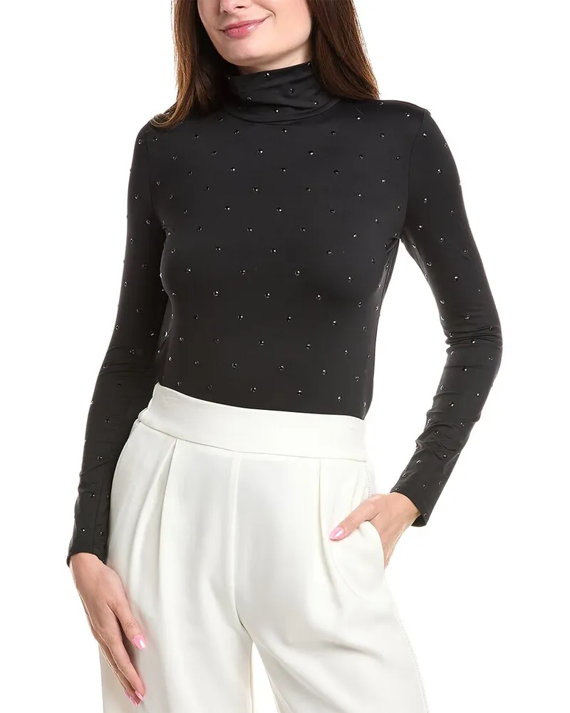 ST. JOHN Embellished Top Black