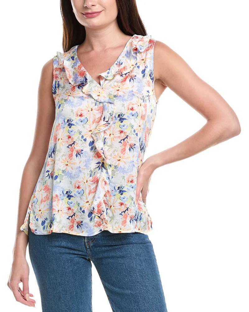 Vince Camuto Ruffle Blouse White