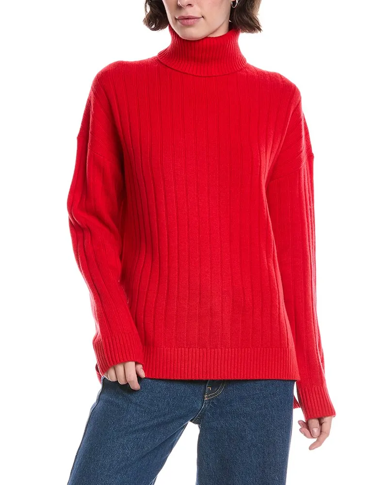Theory Rib Turtleneck Wool & Cashmere-Blend Sweater Pullover Nocolor
